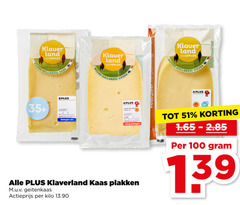  klaverland kaasplakken 100 klaver land kaas 35 gouda hollands belegen jong geitenkaas actieprijs kilo voordeel 