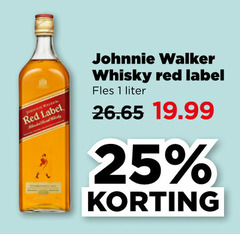  johnnie walker whisky 1 25 red label fles liter 