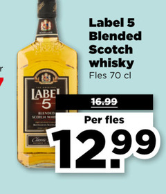  label 5 whisky blended scotch classic fles 