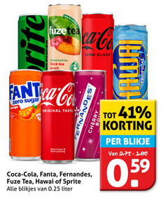  fanta fernandes fuze tea coca-cola frisdrank ice cola calories fuzetea infused iced black peach co zero sugar orange original taste refreshing cherry coca hawaii sprite blikjes 0.25 liter tropical blikje 