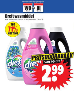  dreft wasmiddel 7 13 flacon wasbeurten new formula technology smart care dief ultimate 