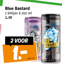  blue bastard energiedrank 1 2 250 blikjes ml liter 