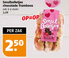  9 250 chocolade framboos zak stuks bolletjes 