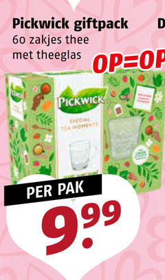  60 pickwick giftpack zakjes thee theeglas ringlings tea moment pak 