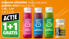  1 80 100 300 innocent smoothie flesje gember shot ml liter v.a. defence blueberry antioxidant ginger 
