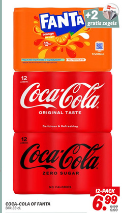  coca-cola fanta frisdrank cola 2 12 33 orange zegels l help recycle this wrap recycled plastic and coca original taste refreshing zero sugar blik calories pack 