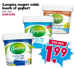  1 2 10 19 99 campina milde kwark yoghurt bak kilo rijk anno naturel griekse stijl romig 1kg proteine mild 