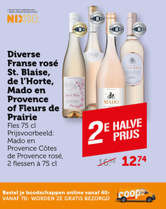  rose 2 8 18 25 40 jaar legitimatie alcohol nix18 franse rosee st. blaise mado provence fleurs prairie fles flessen halve 2e online 