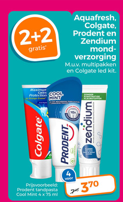  prodent aquafresh colgate zendium tandpasta 2 4 24 32 740 mondreinigingsproducten verzorging multipakken led kit caries protection cool 4x enamel mint regular uur bescherming gaatjes bescherm 10x zuren suiker kunstmatige kleurstoffen classic tanden gezond natuurlijke wetenschappelijk ml 