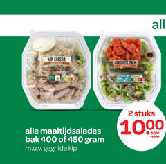  maaltijdsalade 2 400 450 1000 kip caesar zalm maaltijdsalades bak gegrilde stuks 