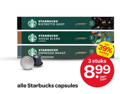  starbucks koffiecups 3 8 11 ristretto shot house blend lungo espresso roast capsules stuks 