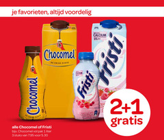  fristi chocomel drinkyoghurt chocolademelk 1 2 3 enige pak liter stuks calcium rood mank 