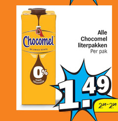  chocomel chocolademelk enige suiker pak 
