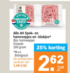  hamreepjes 25 200 ham reepjes beter natuur boer ah.nl spek 2x blokjes m.u.v biologisch varieeren 100g 