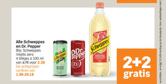 2 4 23 330 alle schweppes en dr. pepper bijv . mojito zero blikjes e  ml van 4.76 voor 2.38 de actieprijzen varieeren 1.98-26.18 zeno sugar met smaak dr     est.1885 agrumes citrussmaken shaasani police   gratis verschillen je krijgt 33.34   korting op totaalprijs aanbiedingen