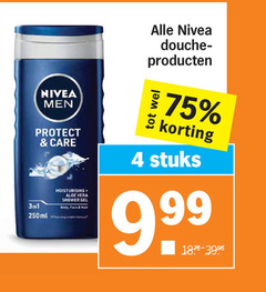  nivea douchegel 4 9 99 250 men protect care moisturising aloe vera shower gel body face hair ml douche stuks 