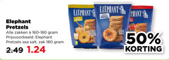  zoutjes 50 160 180 elephant pretzels zakken sea salt zak honey mustard onion 