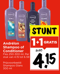  andrelon conditioner shampoo 1 2 300 and flow glans care dag fles ml stuk 