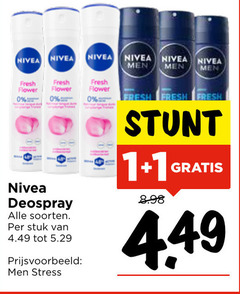  nivea deodorant 1 men fresh flower deospray soorten stuk stress 