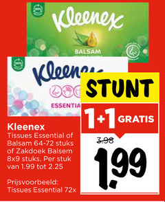  kleenex tissues 1 balsem essentials essential stuks zakdoek stuk 