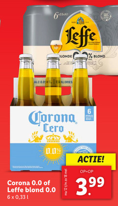  leffe corona alcoholvrij bier 6 12 18 33 100 anno blonde blond 0.0 l alcohol flessen free beer 3.99 