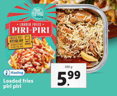  food festival loaded fries piri frites pittige kip gesmolten kaas saus koeling 5.99 