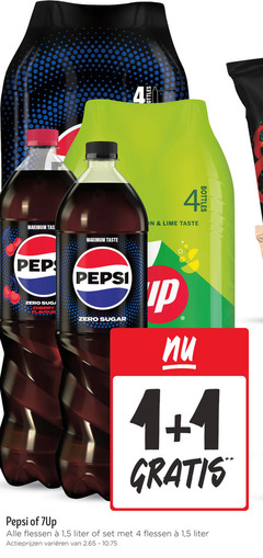  7-up pepsi frisdrank cola 1 4 tas taste lime zero cherry flavour sugar bottles flessen 5 liter varieeren 