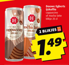  douwe egberts ijskoffie 2 10 25 ice cappuccino break latte mocha blikje blikjes 