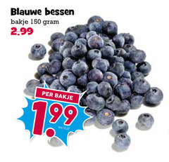  blauwe bessen 150 bakje kilo 