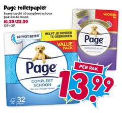  page toiletpapier 32 kussenzacht schoon pak 24 rollen air pocket textuur reinigt beter minder gebruiken pack comfort vleugje voordeel fsc katoen 