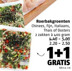  groentenpakket 1 2 400 roerbakgroenten chinees fijn italiaans thais oosters zakken kilo v.a. 