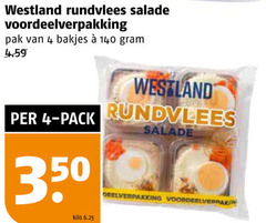  4 140 350 westland rundvlees salade pak bakjes pack deelverpakking kilo 