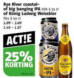  speciaalbieren 25 33 50 river big blik weissbier fles brewing liter v.a. coastal 