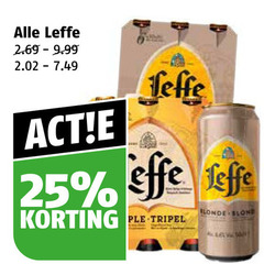  leffe blikjes bier 25 effe tripel blonde blond 