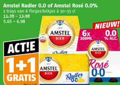  amstel alcoholvrij bier 1 2 6 radler 0.0 rosee trays blikjes 6x 300ml liter v.a. 