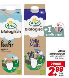  arla melk yoghurt 1 2 biologisch zegel retina volle naturel pak liter 