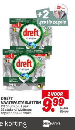  dreft vaatwasmiddel 2 15 19 glanzende machine schonere afwas platinum zegels vaisselle propre briljante coriaces vaatwastabletten pak stuks regular 