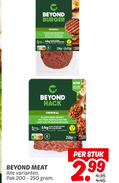  200 250 beyond burger original galettes hack plantaardig gehakt vegetale mache basis meat pak stuk 