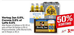  leffe corona hertog jan alcoholvrij bier 6 24 30 50 0.0 blikjes krat blond dolores nouveau blonde 