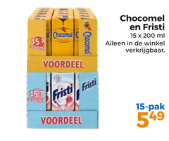  chocomel fristi drinkyoghurt chocolademelk 15 200 voordeel ml pak 