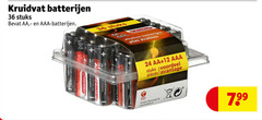  kruidvat huismerk batterijen 12 24 36 stuks aa aaa la r verwijderen vuur alkaline piles alcalines voordeel avantage quality www.kruidvat.nl 