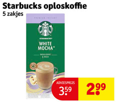  starbucks oploskoffie 5 zakjes white mocha indulgent 