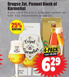  brugse zot karmeliet pauwel kwak speciaalbieren 4 16 25 33 pack blik fles varieeren bier biere belge blond tripel fris romig creuse 