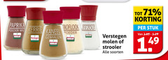  verstegen kruiden paprika knoflook zeezout poeder kerrie kaneel gemalen molen strooier soorten stuk 