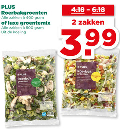  groentenpakket 2 400 500 roerbakgroenten zakken luxe groentemix koeling 3.99 roerbak groenten rode peterselie italiaanse stijl mais sperziebonen paprika witte kool prei kidneybonen mexicaanse 