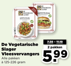  de vegetarische slager vegetarisch 2 kipstuckjes recept vleesvervangers pakken 5.99 