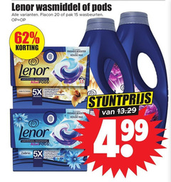 lenor wasmiddel 15 20 99 flacon pak wasbeurten allin amber orchidee 5x ultra reinigingskracht 2. geur verwijdering booster koude zeebries 3. zachtheid stralen 4 9 
