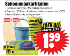  10 14 100 schoonmaakartikelen schuursponzen meerdingendoekjes emmer liter lederen natuurzeem zeelands schapenleer stuks curver multy super absorbent lasting zoek elders 3.99 