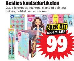  99 knutselartikelen o.a. stickerboek markers diamond painting balpen notitieboek stickers 3d card zoek elders 