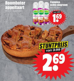  appeltaart 250 roomboter personen campina slagroom bus 3.99 